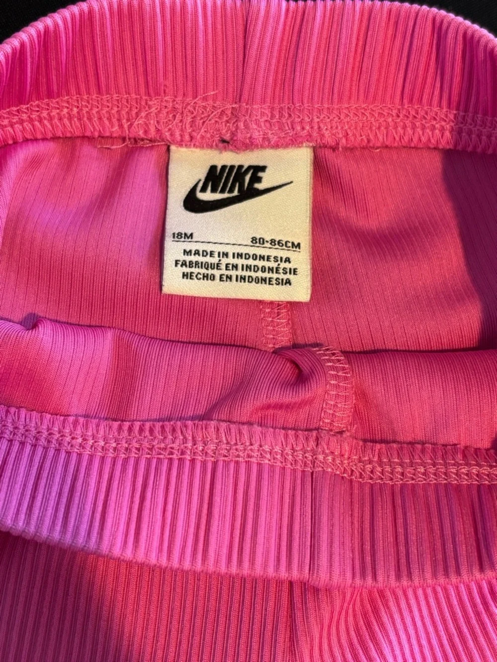 Nike Baby Girls' Quarter-Zip Top and Leggings 2-Piece Set Hot Pink 18 Months - Picture 5 of 6
